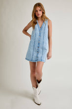 Load image into Gallery viewer, SMALL TOWN BUTTON DOWN DENIM MINI DRESS