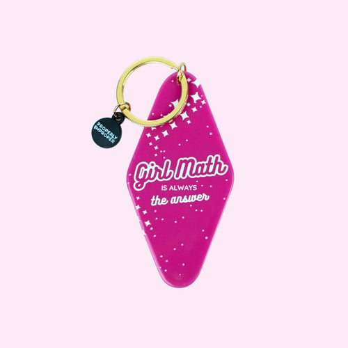 GIRL MATH HOT PINK | KEYCHAIN