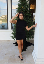 Load image into Gallery viewer, ALARA DRAPED MINI DRESS | BLACK
