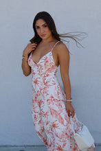 Load image into Gallery viewer, PAIGE FLORAL LINEN OPEN BACK MAXI DRESS