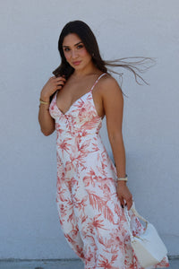 PAIGE FLORAL LINEN OPEN BACK MAXI DRESS