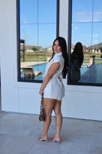 Load image into Gallery viewer, DIXIE LINEN CAP SLEEVE ROMPER | OATMEAL