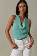 Load image into Gallery viewer, NERISSA HALTER SWEATER TOP | MINT
