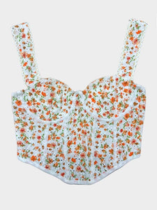 AUGUSTA CORSET TOP | TANGERINE