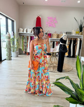 Load image into Gallery viewer, HAVANA FLORAL CONTRAST MAXI DRESS | MULTICOLOR