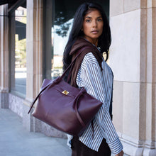 Load image into Gallery viewer, IMELDA RECYCLED VEGAN LEATHER TOTE | BLACK