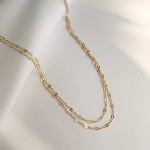 KAMRYN DAPPED SEQUIN LAYERING CHAIN NECKLACE