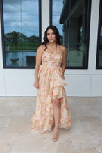 Load image into Gallery viewer, ELIZABETH RUFFLED BUSTIER MAXI DRESS