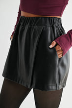 Load image into Gallery viewer, LUCY FAUX LEATHER SKORT