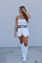 Load image into Gallery viewer, SADIE DENIM ROMPER | WHITE