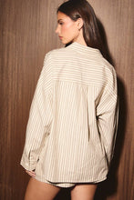 Load image into Gallery viewer, BRIAR OVERSIZED BUTTON UP TOP | BEIGE BLEND