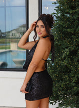 Load image into Gallery viewer, LOLA SEQUIN MINI SKIRT | BLACK