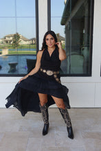 Load image into Gallery viewer, LAST CALL COWL SCARF NECK TOP | BLACK