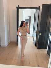 Load image into Gallery viewer, VERA DRAPE KNIT MAXI DRESS | TAUPE
