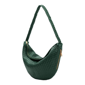 RAQUEL RECYCLED XL RECYCLED SHOULDER BAG | EMERALD GREEN