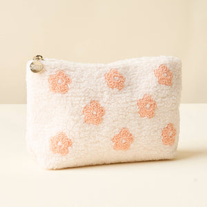 FLOWER TEDDY POUCH | PEACHY