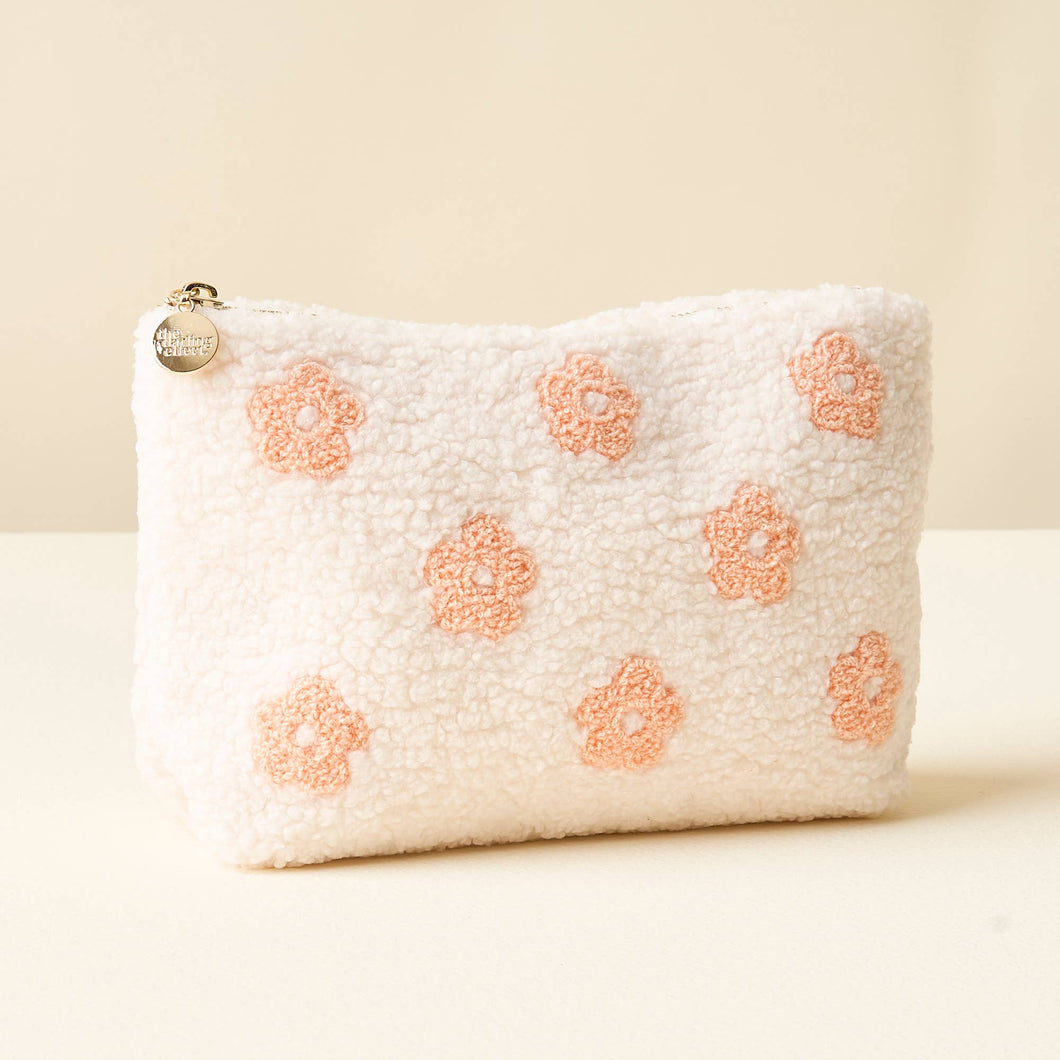 FLOWER TEDDY POUCH | PEACHY