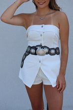 Load image into Gallery viewer, SADIE DENIM ROMPER | WHITE