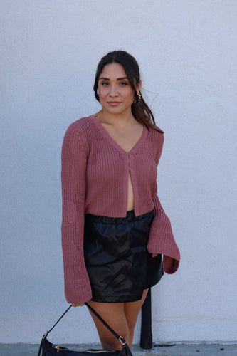 LUCY FAUX LEATHER SKORT