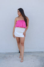 Load image into Gallery viewer, AMANZA STRAPLESS BUBBLE TOP | FUCHSIA