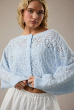 Load image into Gallery viewer, BELLA CROCHET CARDIGAN | BABY BLUE