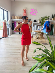 SCARLET ROUGE MINI DRESS | RED