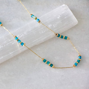 HOPE STONE BEADED CHAIN NECKLACE