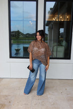 Load image into Gallery viewer, RENA SEQUIN MESH TOP | LATTE