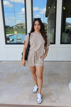 Load image into Gallery viewer, TESSA TEXTURED LOOSE FIT TOP &amp; SHIRT SET | TAUPE
