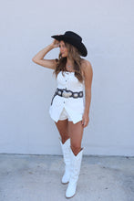 Load image into Gallery viewer, SADIE DENIM ROMPER | WHITE