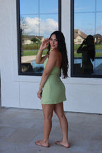 Load image into Gallery viewer, CAYMEN FITTED LINEN MINI DRESS