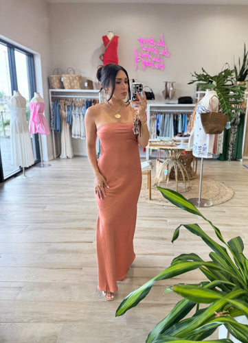 SIENNA ROSE SATIN SLIP MIDI/MAXI DRESS