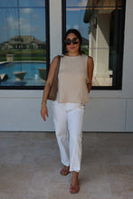 Load image into Gallery viewer, SAMMI SLEEVELESS SWEATER TOP | NATURAL
