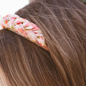 BLOOMING FLORAL BRAIDED HEADBAND