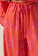Load image into Gallery viewer, CAPRI FLORAL WIDE DRAWSTRING PANTS | RED ORANGE