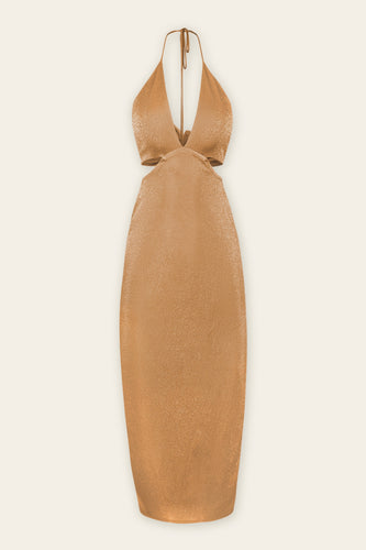 CHAMPAGNE KISSES MIDI DRESS | FINAL SALE
