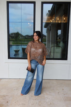Load image into Gallery viewer, RENA SEQUIN MESH TOP | LATTE