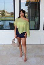 Load image into Gallery viewer, SHAY CHIFFON PONCHO TOP | KIWI