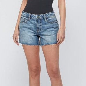 KENZIE MID RISE SHORTS | MEDIUM DARK DENIM FINAL SALE