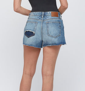 KENZIE MID RISE SHORTS | MEDIUM DARK DENIM FINAL SALE