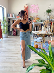 GRACIE DENIM SKIRT | MAXI