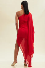Load image into Gallery viewer, NAOMI DRAPED &amp; SHEER DRESS | FINAL SALE