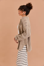 Load image into Gallery viewer, MINDY MIX CABLE SWEATER SHACKET | MOCHA