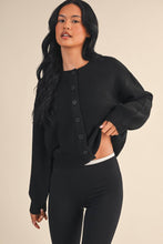 Load image into Gallery viewer, HOLLY BUTTON-UP CARDIGAN | BLACK