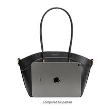 Load image into Gallery viewer, HAZEL VEGAN LEATHER TOTE BAG | IVORY