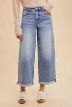 Load image into Gallery viewer, EVA HIGH RISE WIDE LEG CUFFED JEANS
