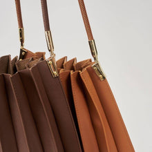 Load image into Gallery viewer, CARRIE PLEATED SHOULDER BAG | SADDLE