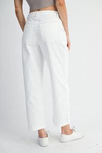 BRIELLE BARREL LEG CROPPED PANT