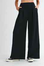 Load image into Gallery viewer, HARPER PLEATED WIDE LEG SWEATPANTS | BLACK