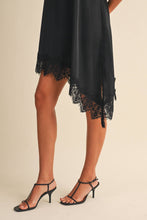 Load image into Gallery viewer, TAYLOR LACE HEM SATIN SLIP DRESS